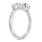 Sparkles 2 Stone Open Ring 0.78 Carat Diamond