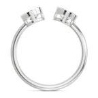 Sparkles 2 Stone Open Ring 0.78 Carat Diamond