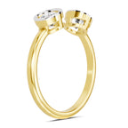 Sparkles 2 Stone Open Ring 0.78 Carat Diamond
