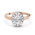 Sparkles 2 Stone Open Ring 0.78 Carat Diamond