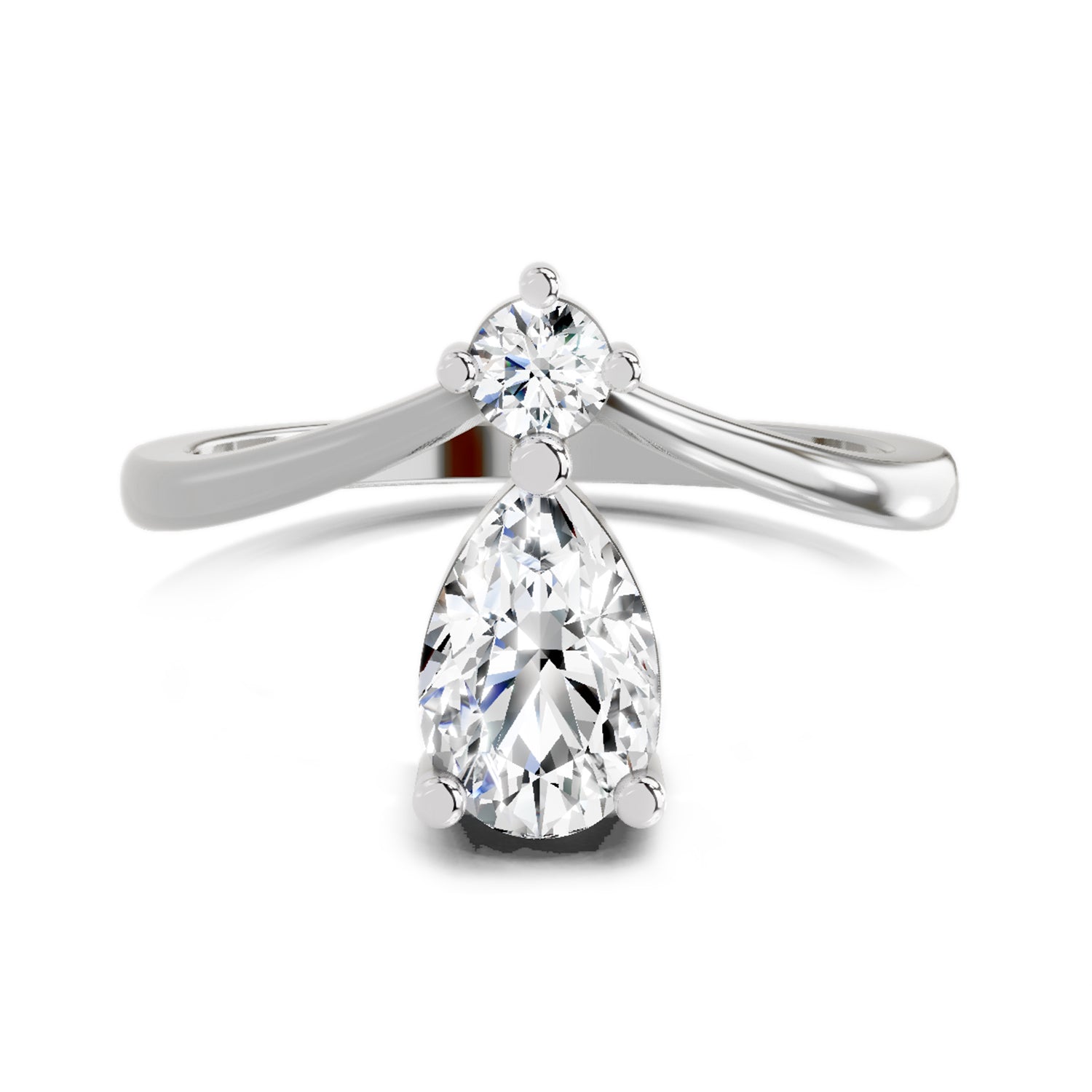 1.03 Carat Pear Ring FG VS Diamond