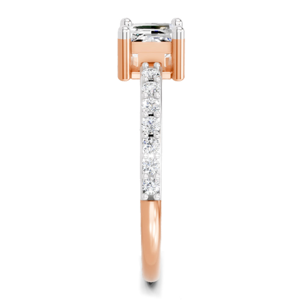 1.18 Carat Emerald Ring FG VS Diamond