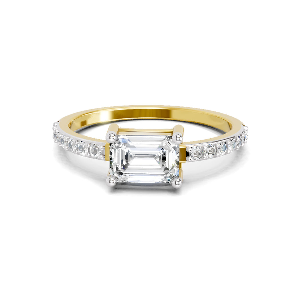 1.18 Carat Emerald Ring FG VS Diamond