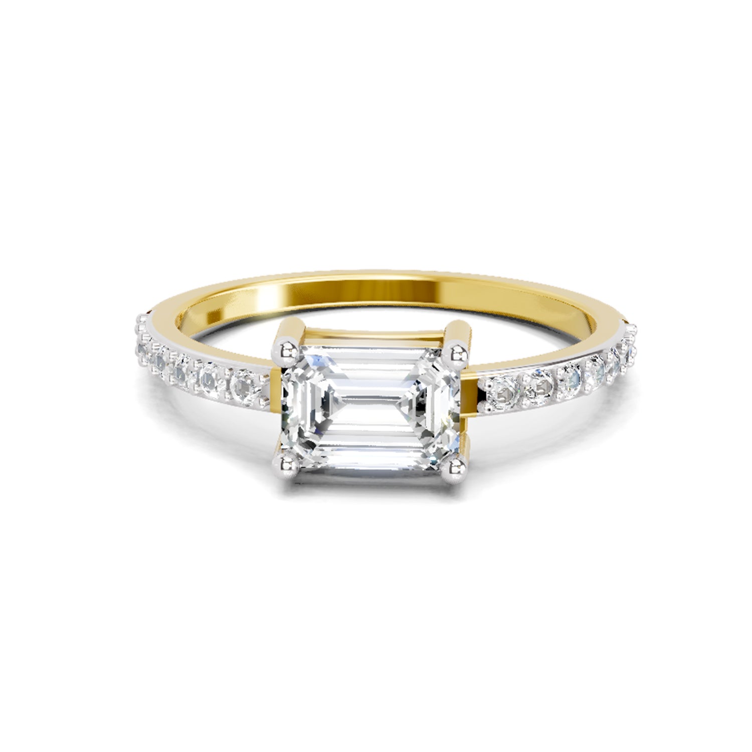 1.18 Carat Emerald Ring FG VS Diamond