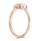 Ring 0.70 Carat Cushion Shape Centre Diamond Halo Ring