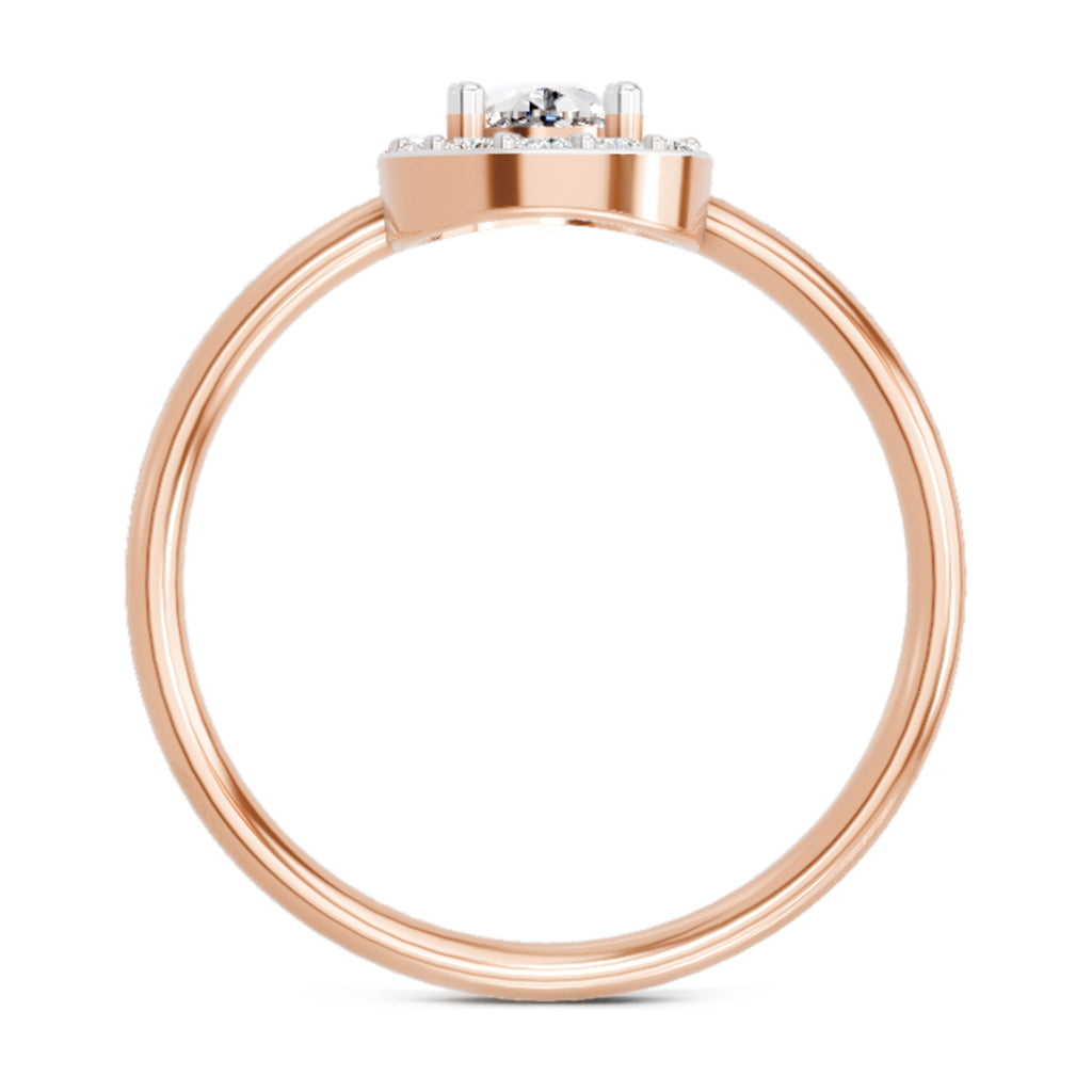 Ring 0.70 Carat Cushion Shape Centre Diamond Halo Ring