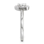 Ring 0.70 Carat Cushion Shape Centre Diamond Halo Ring