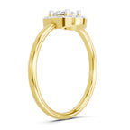 Ring 0.70 Carat Cushion Shape Centre Diamond Halo Ring