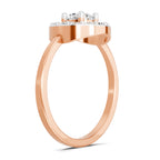 0.85 Carat Round Halo Ring FG VS Diamond