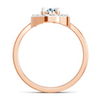 0.85 Carat Round Halo Ring FG VS Diamond