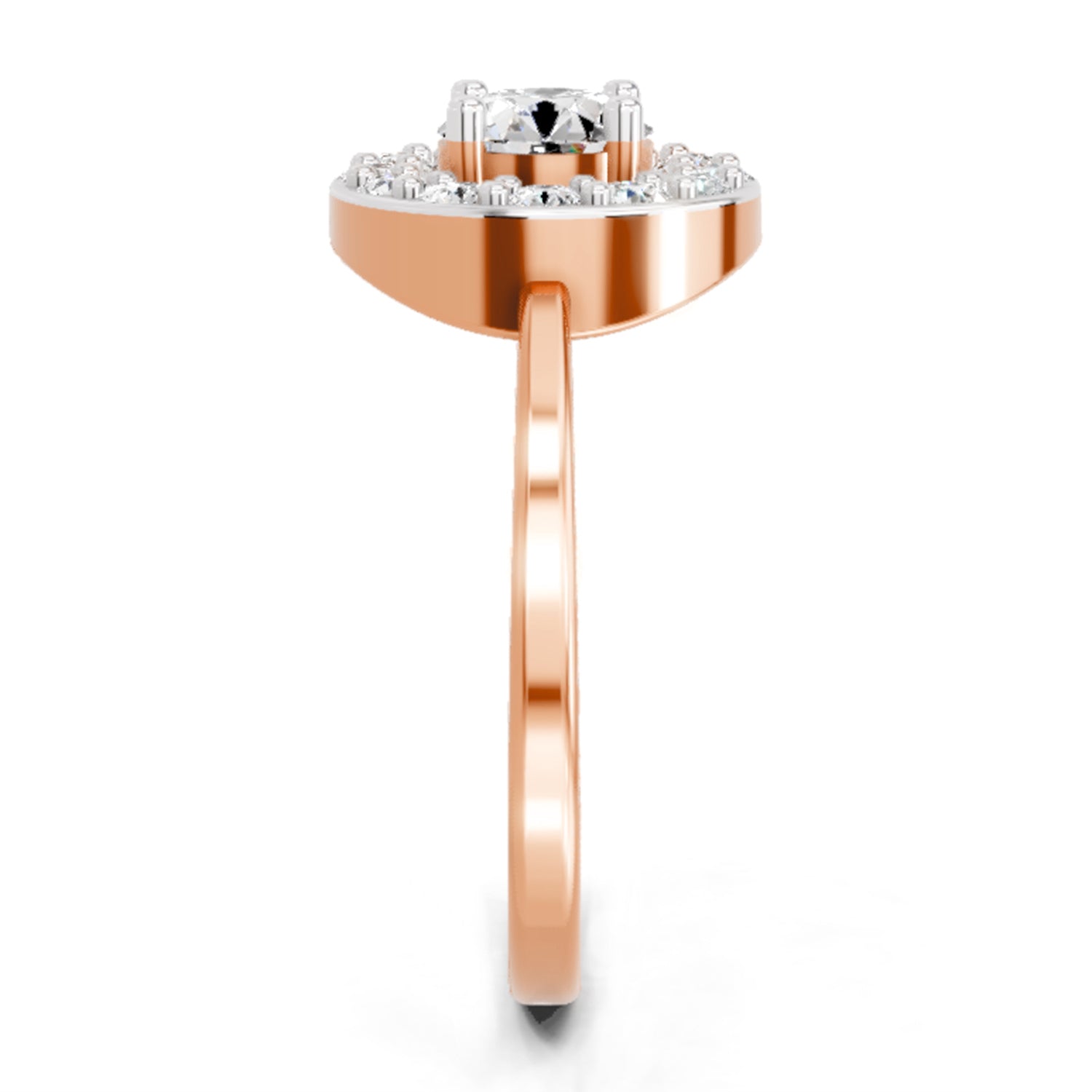 0.85 Carat Round Halo Ring FG VS Diamond