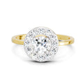 0.85 Carat Round Halo Ring FG VS Diamond