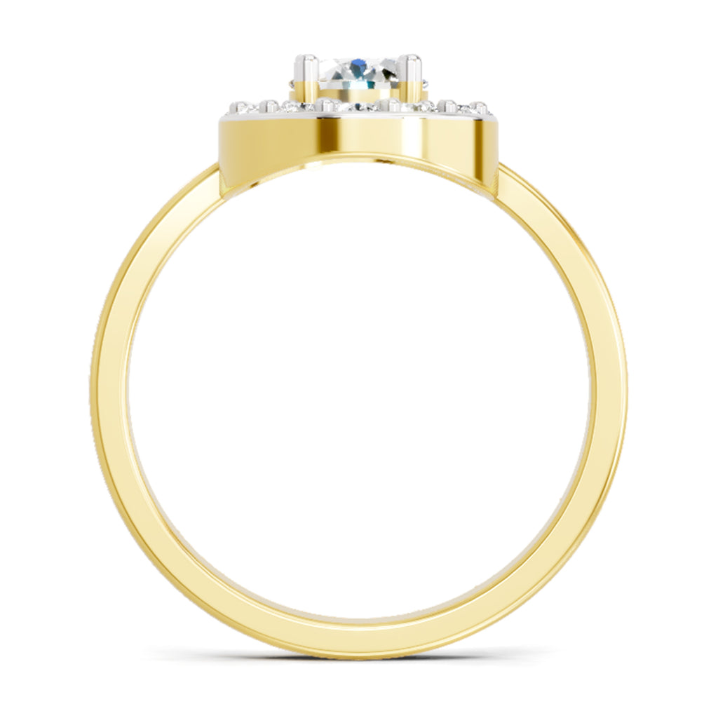 0.85 Carat Round Halo Ring FG VS Diamond