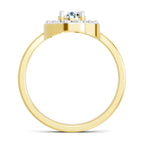 0.85 Carat Round Halo Ring FG VS Diamond