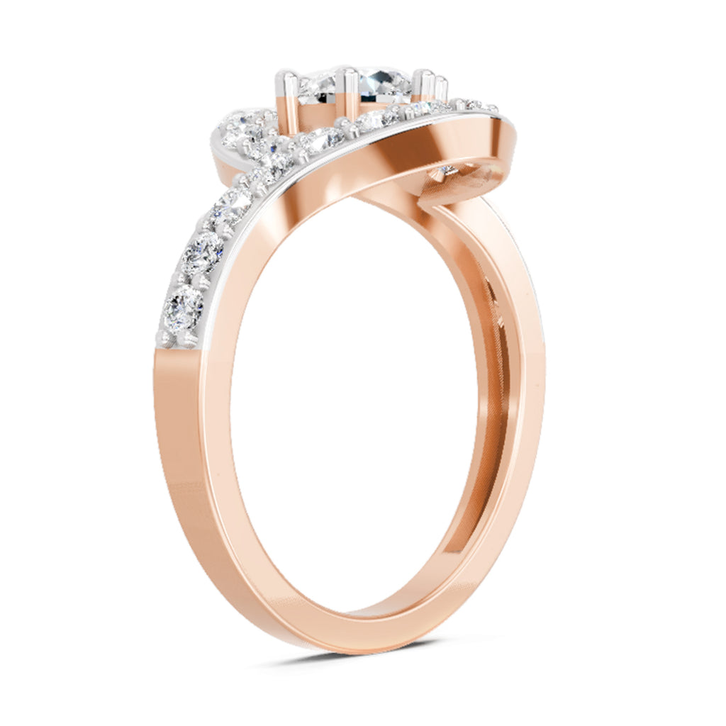 1.29 Carat Round Halo Ring FG VS Diamond