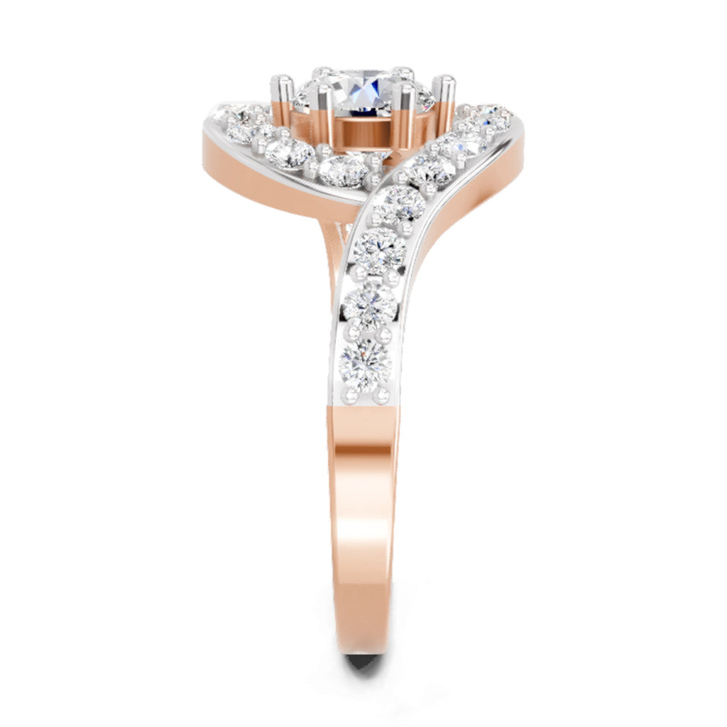 1.29 Carat Round Halo Ring FG VS Diamond