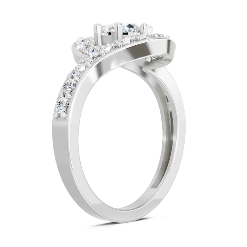 1.29 Carat Round Halo Ring FG VS Diamond