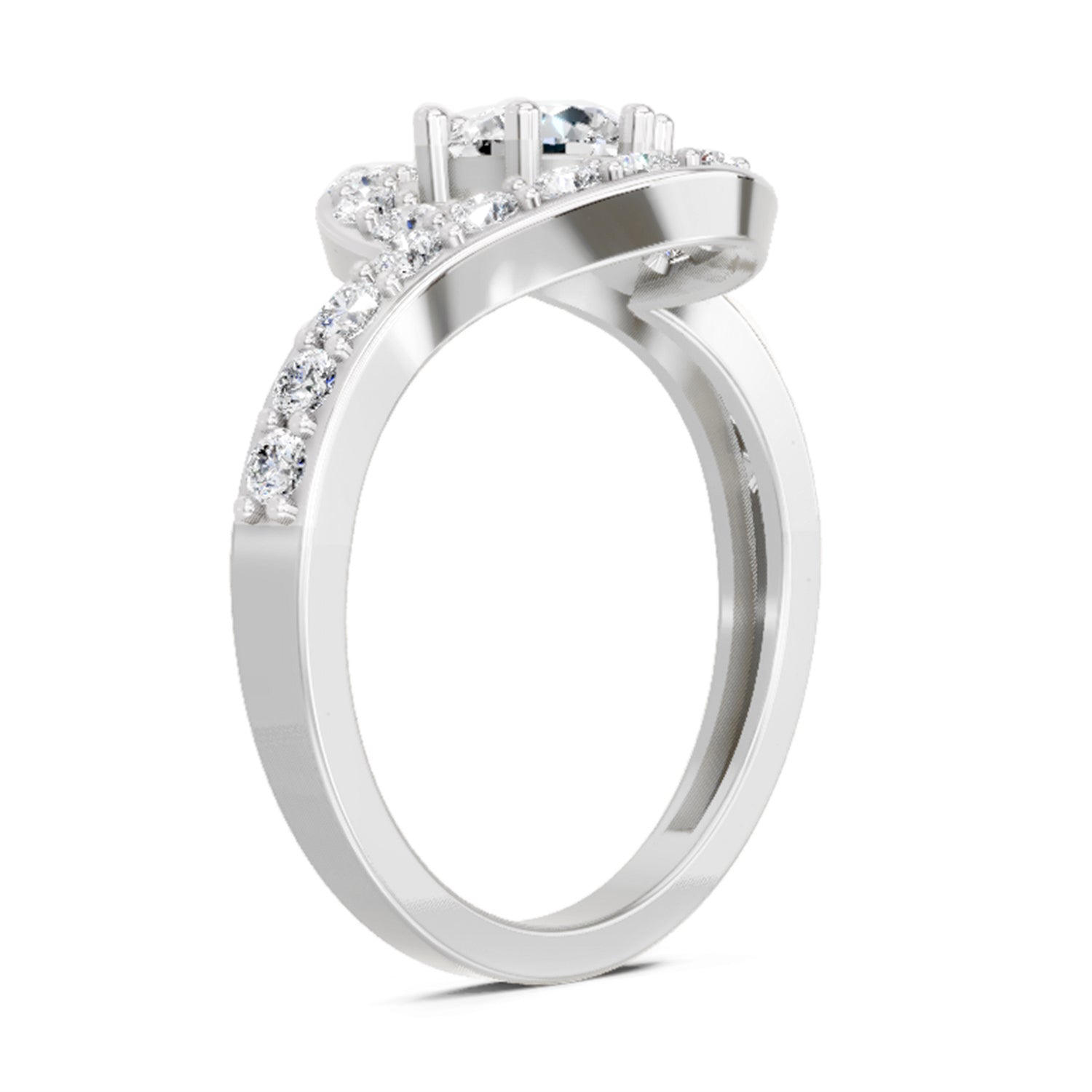 1.29 Carat Round Halo Ring FG VS Diamond