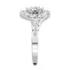 1.29 Carat Round Halo Ring FG VS Diamond