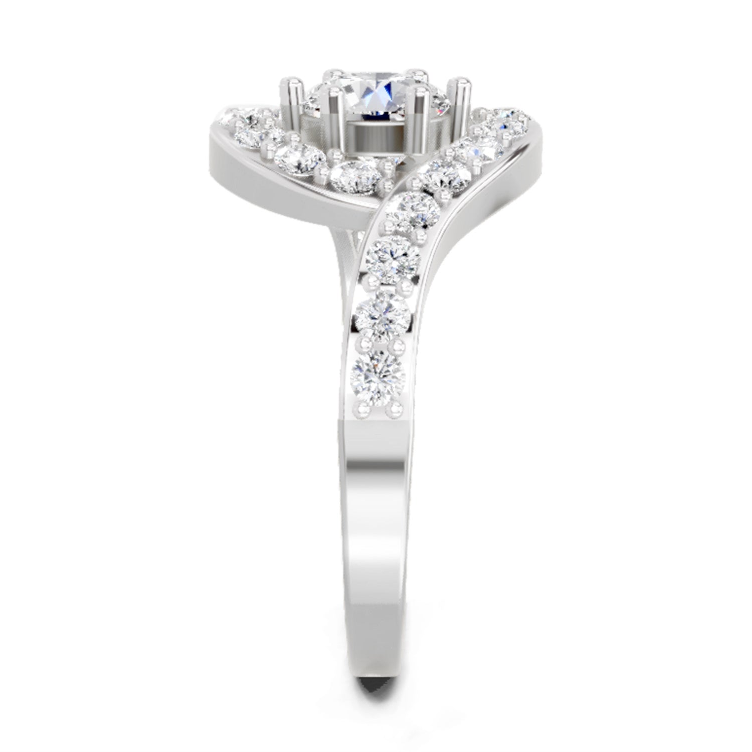 1.29 Carat Round Halo Ring FG VS Diamond