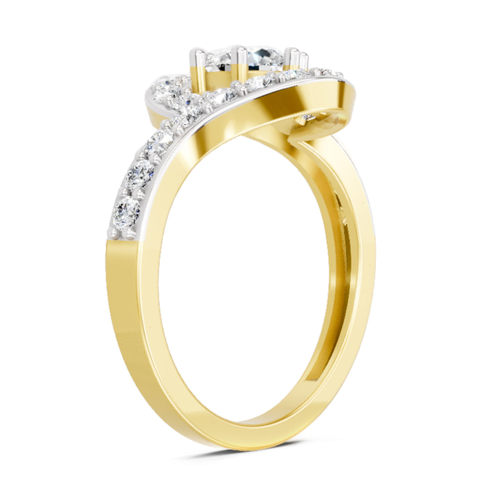 1.29 Carat Round Halo Ring FG VS Diamond