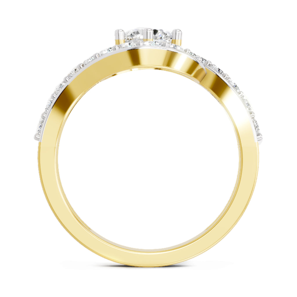1.29 Carat Round Halo Ring FG VS Diamond