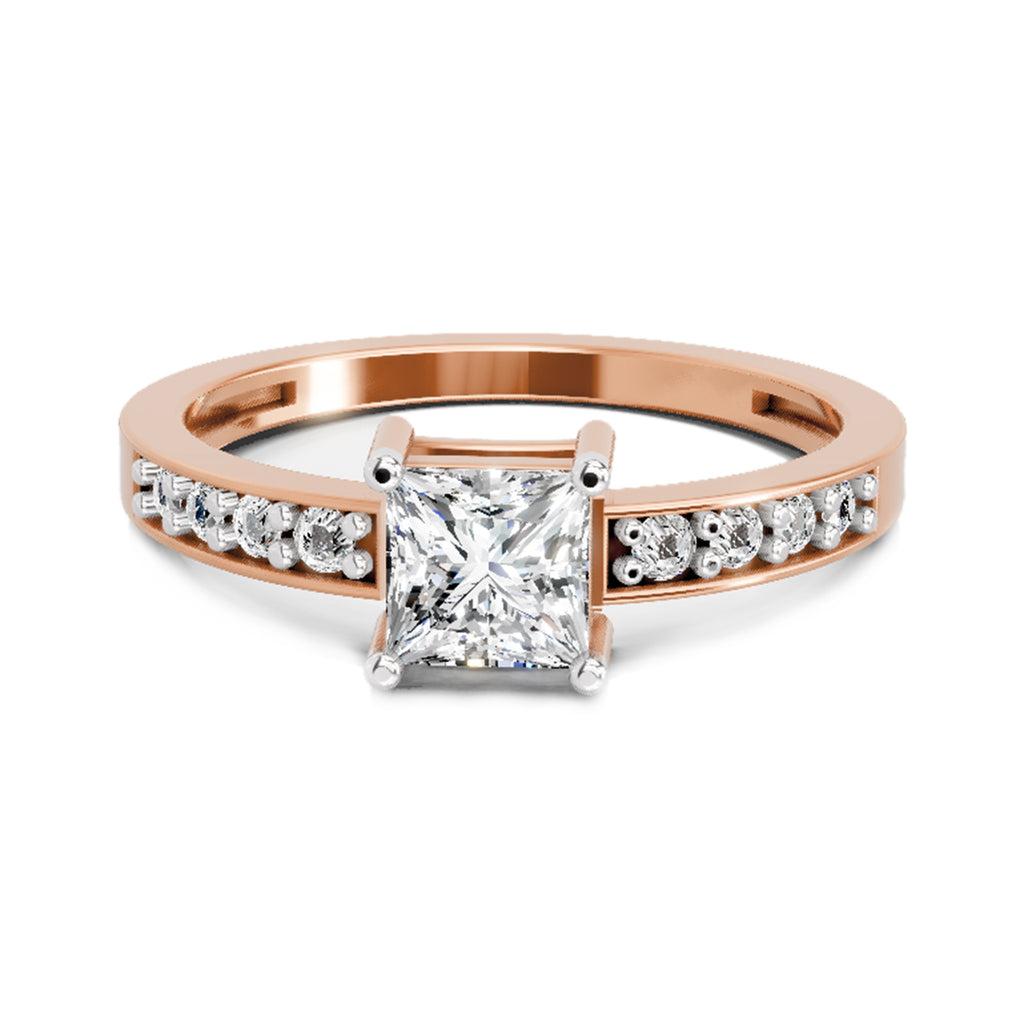 0.94 Carat Princess Solitaire Ring FG VS Diamond