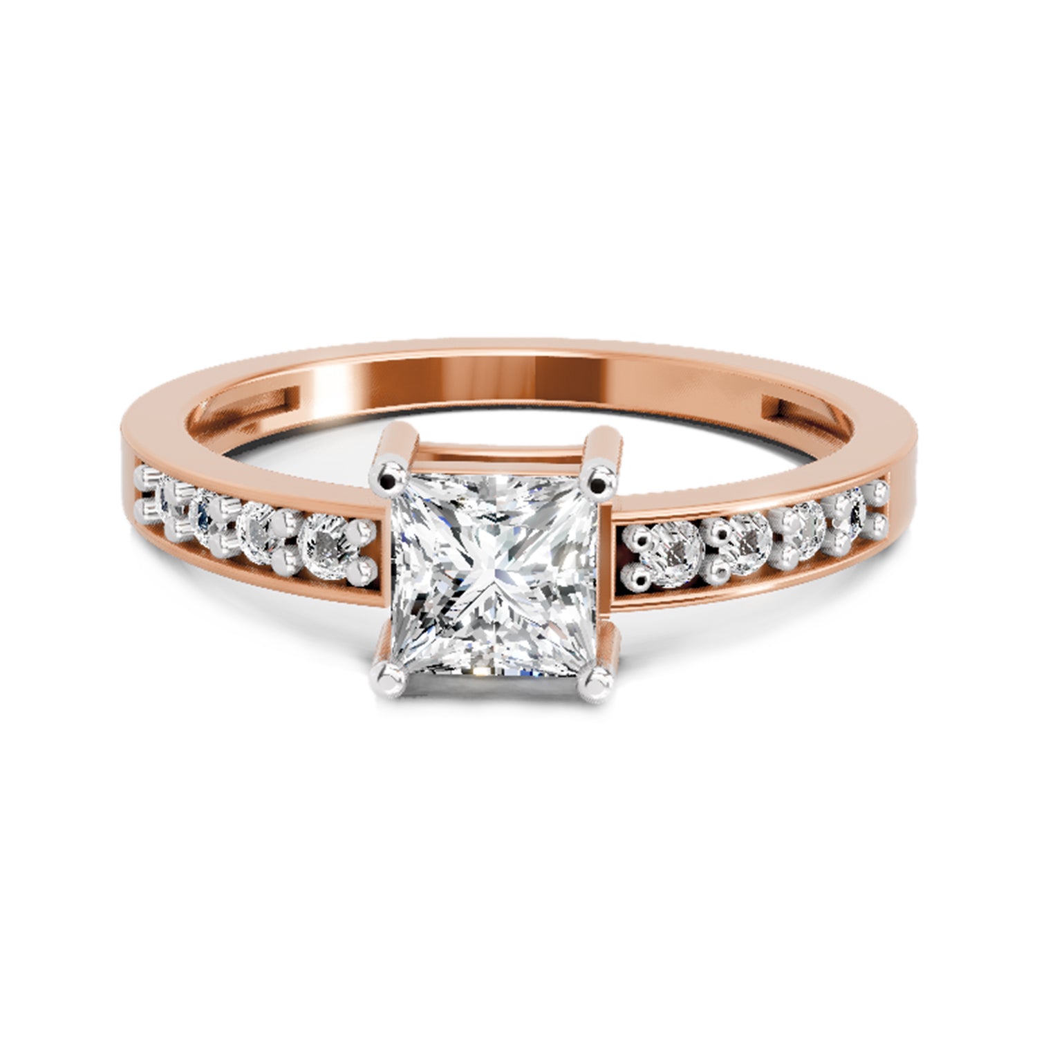 0.94 Carat Princess Solitaire Ring FG VS Diamond
