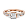 1.29 Carat Round Halo Ring FG VS Diamond