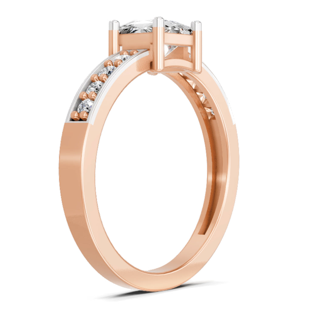 0.94 Carat Princess Solitaire Ring FG VS Diamond