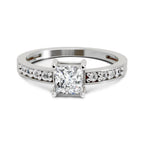 0.94 Carat Princess Solitaire Ring FG VS Diamond