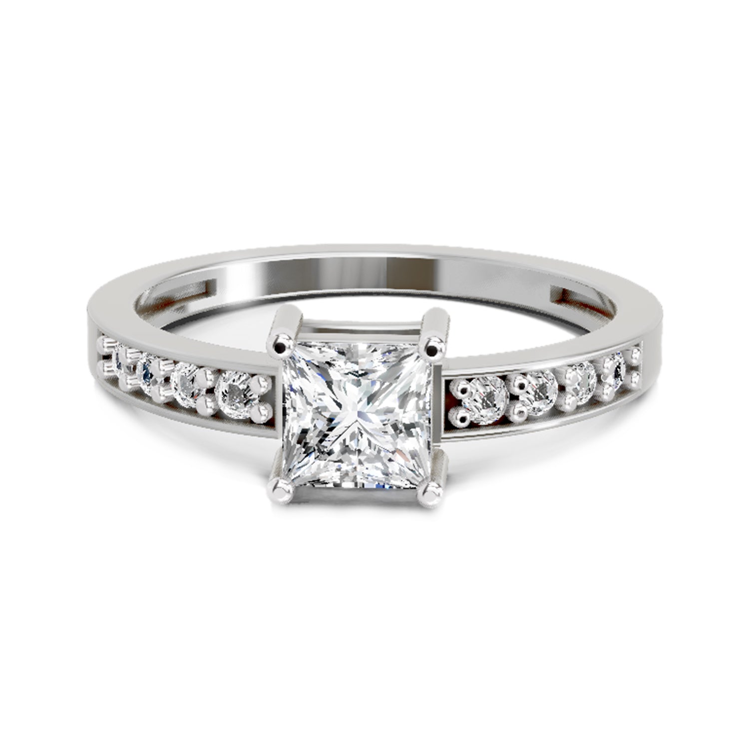 0.94 Carat Princess Solitaire Ring FG VS Diamond