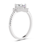 0.97 Carat Heart Halo Diamond Ring