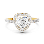 0.97 Carat Heart Halo Diamond Ring