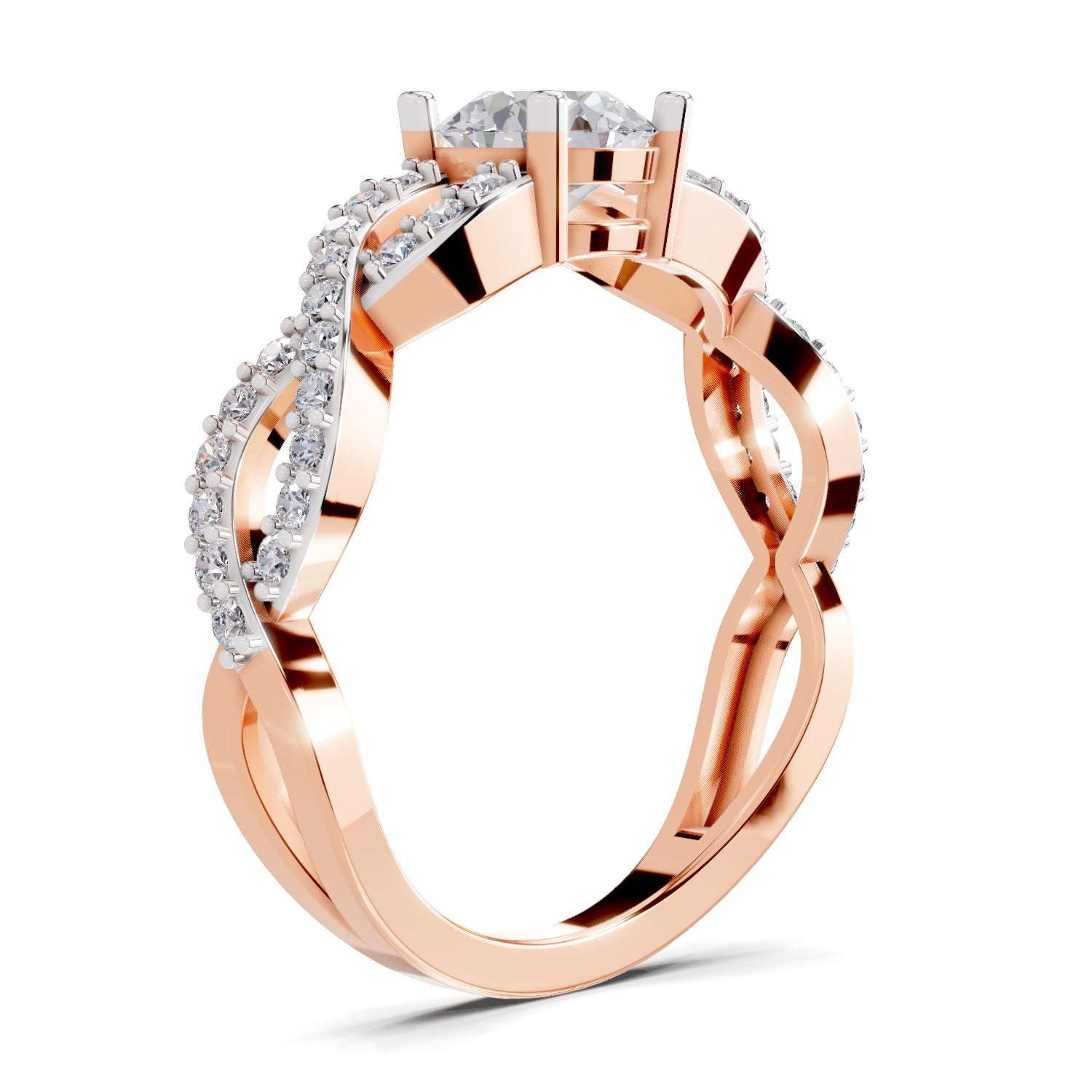 1 Carat infinity Diamond Engagement Ring