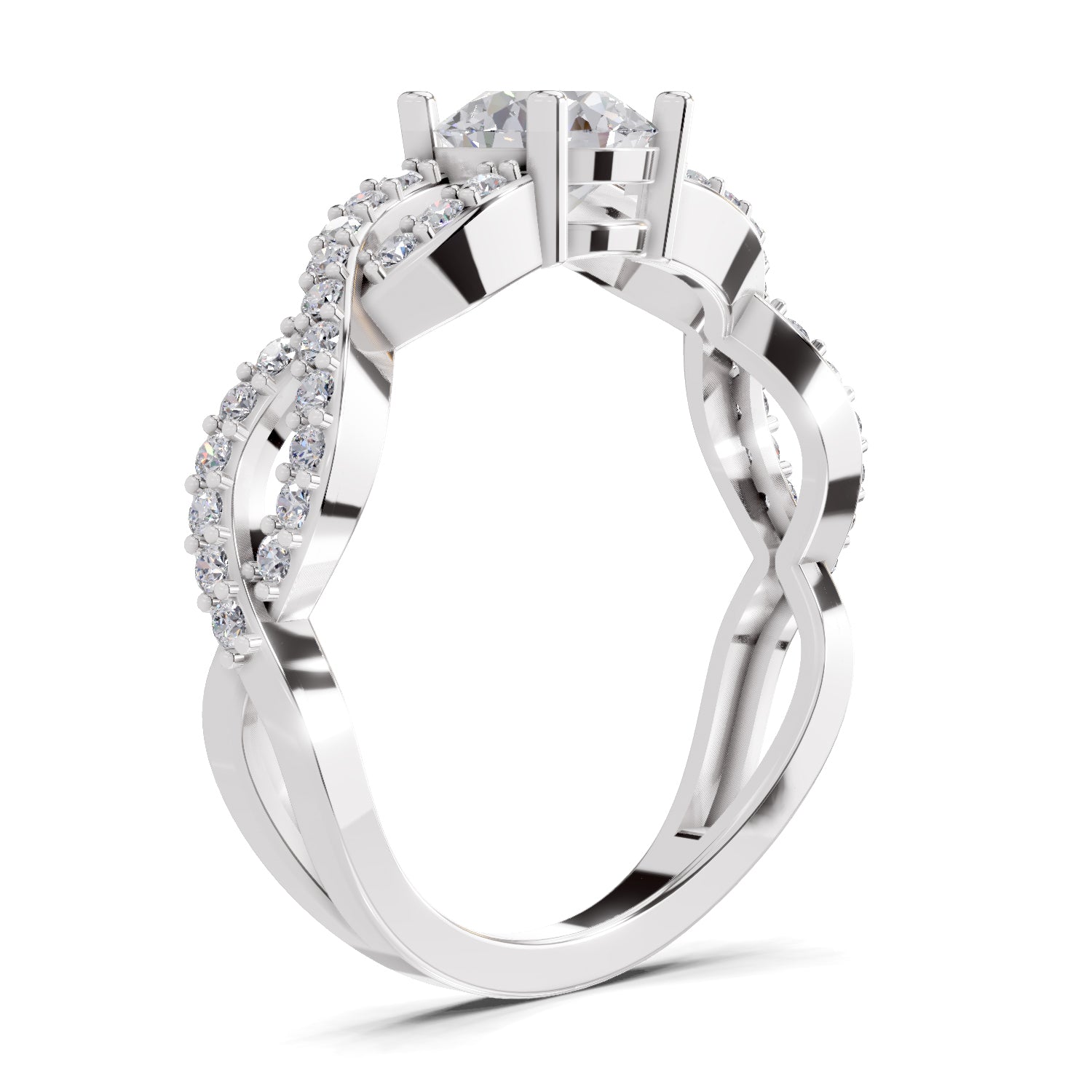 1 Carat infinity Diamond Engagement Ring