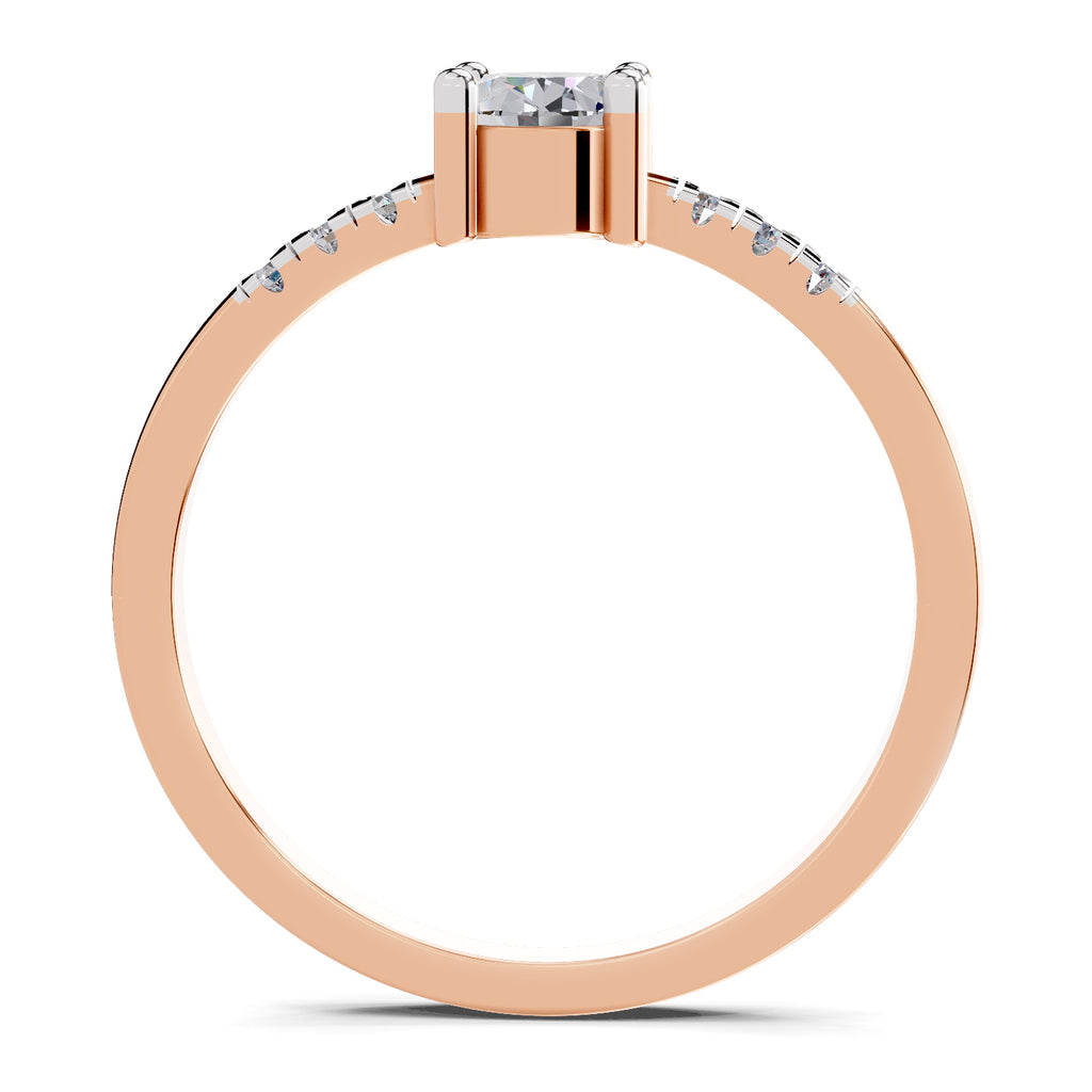 0.70 Carat Oval Shape Solitaire Diamond Ring