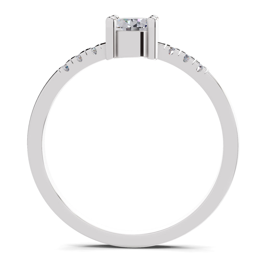 0.70 Carat Oval Shape Solitaire Diamond Ring