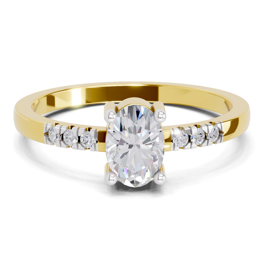 0.70 Carat Oval Shape Solitaire Diamond Ring
