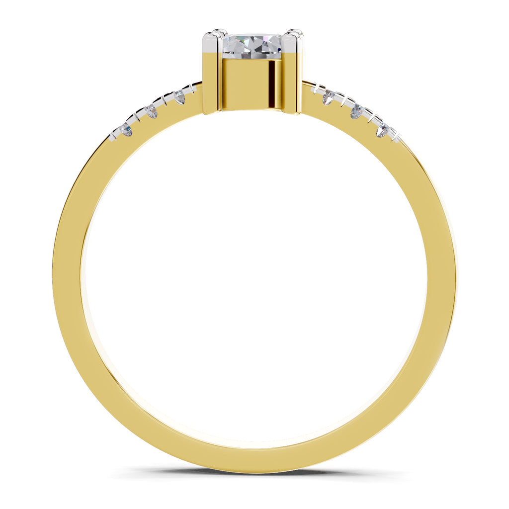 0.70 Carat Oval Shape Solitaire Diamond Ring