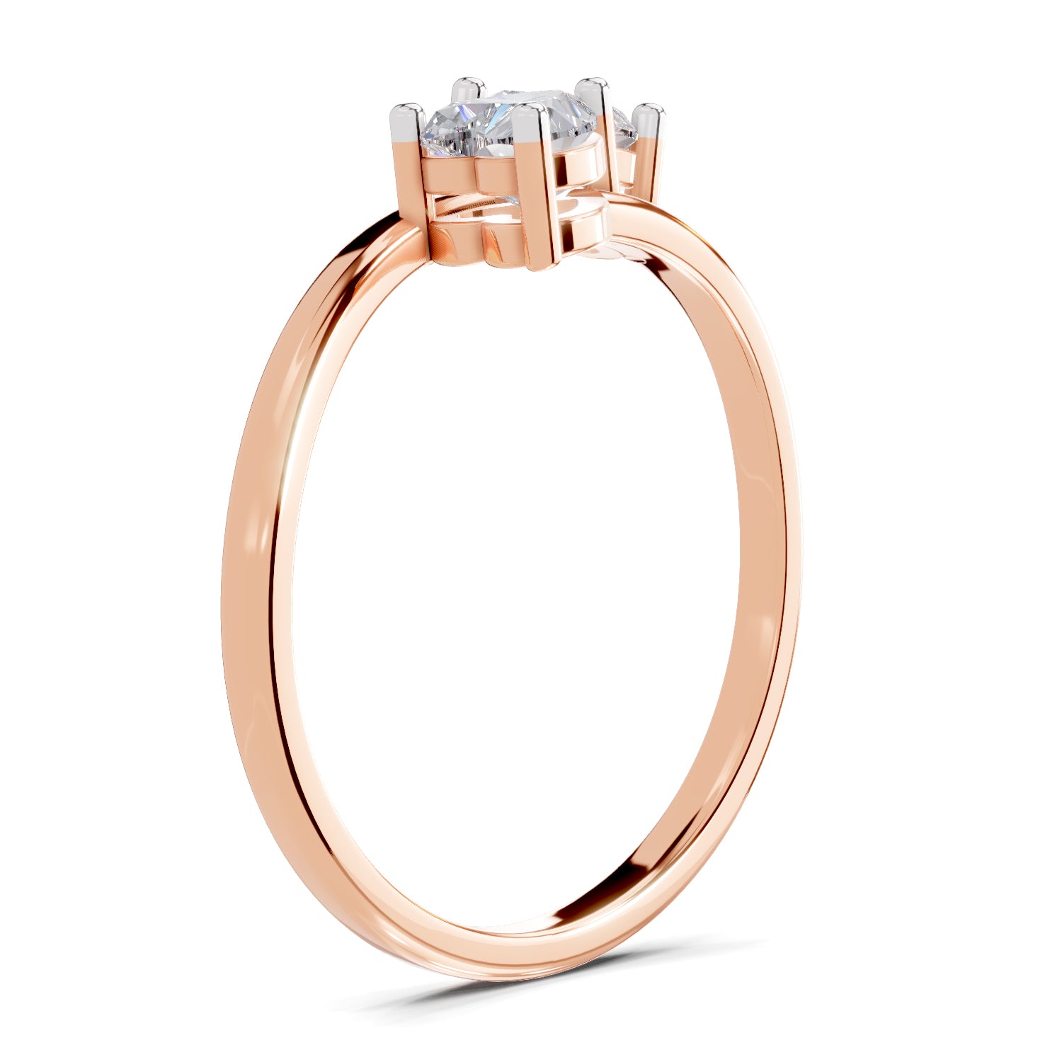 0.70 Carat Heart Shape Toi et Moi Diamond Ring