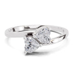 0.70 Carat Heart Shape Toi et Moi Diamond Ring