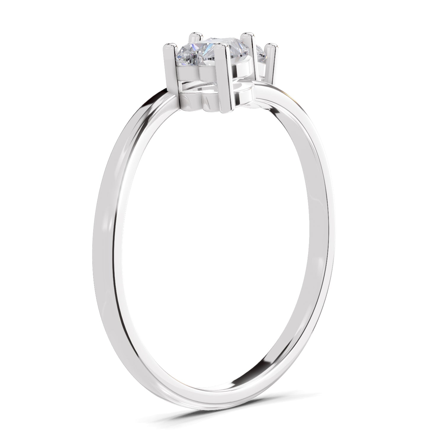 0.70 Carat Heart Shape Toi et Moi Diamond Ring
