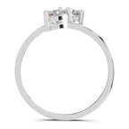 0.70 Carat Heart Shape Toi et Moi Diamond Ring