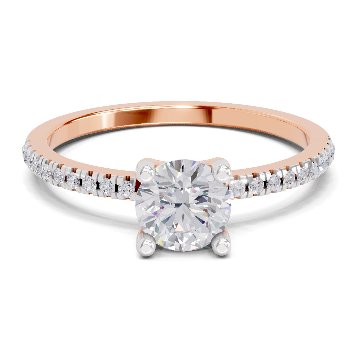 0.82 Carat Round Solitaire Diamond Ring