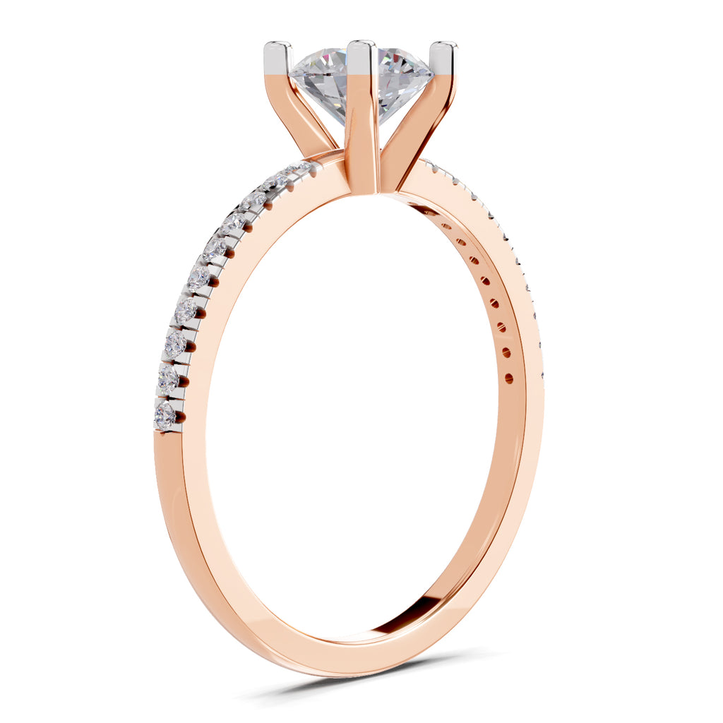 0.82 Carat Round Solitaire Diamond Ring