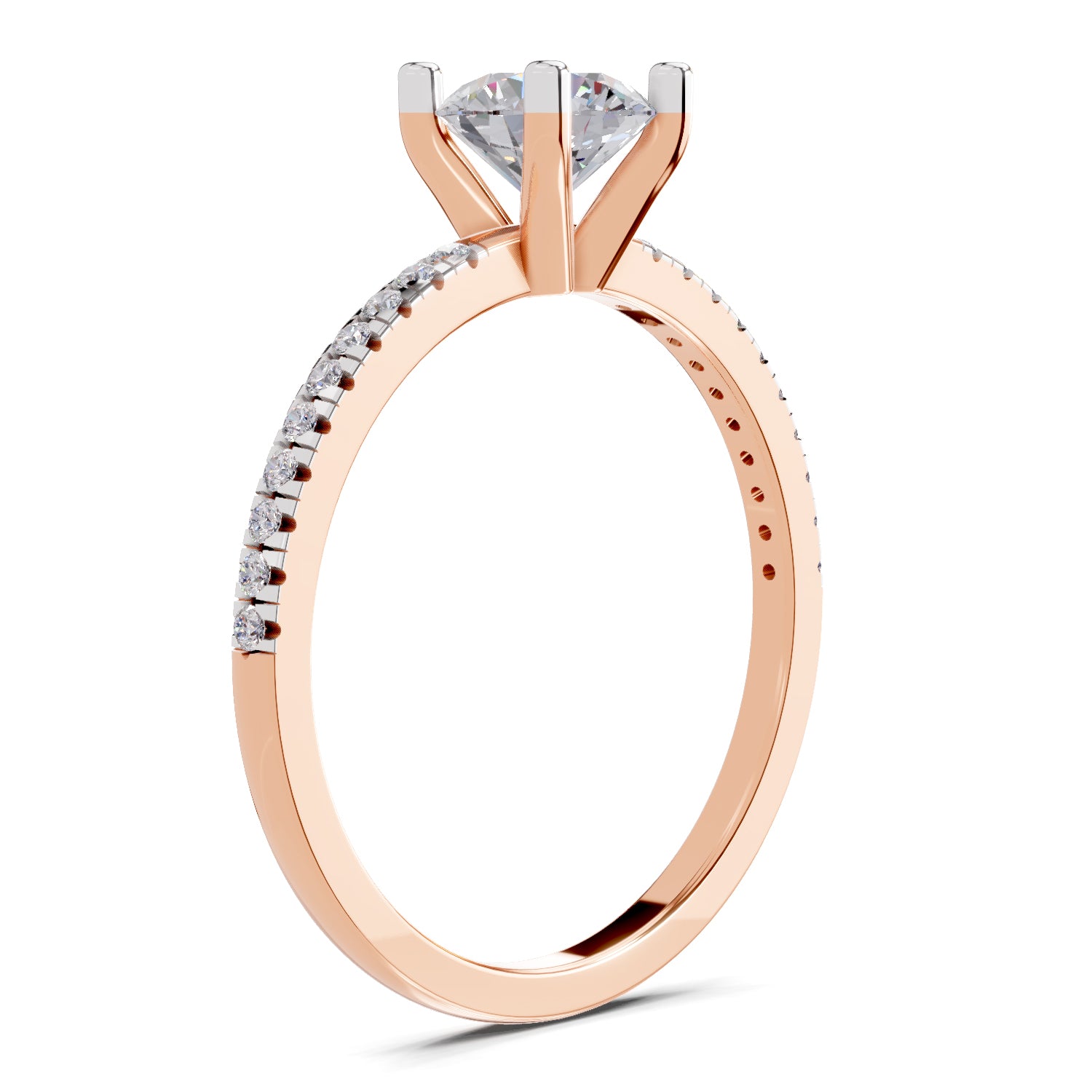 0.82 Carat Round Solitaire Diamond Ring