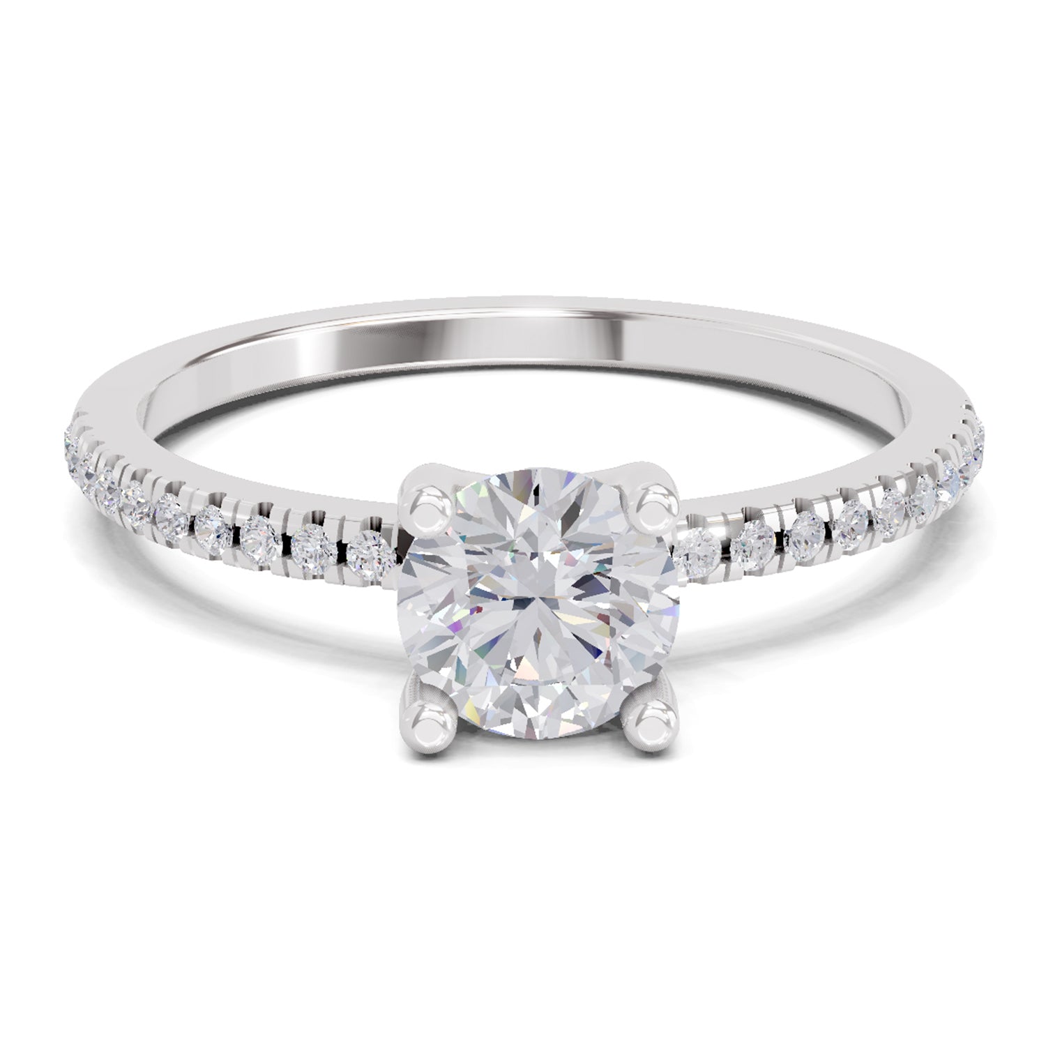 0.82 Carat Round Solitaire Diamond Ring