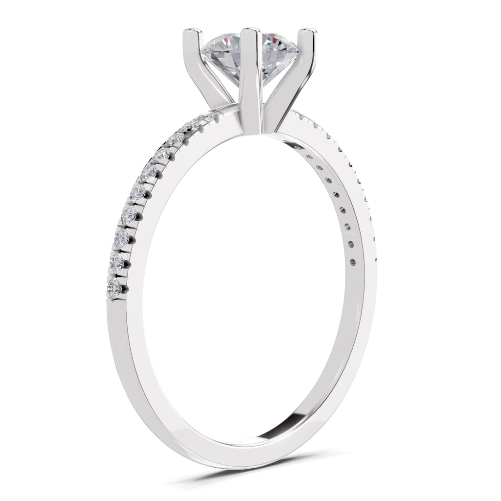 0.82 Carat Round Solitaire Diamond Ring
