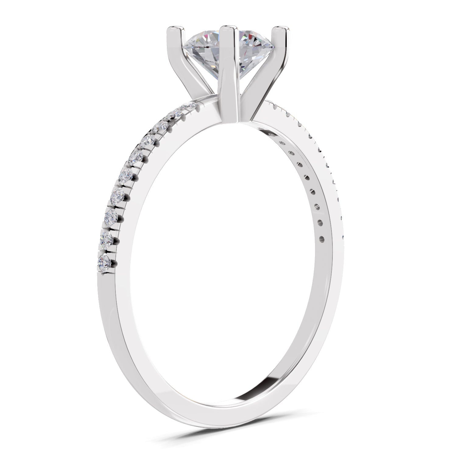 0.82 Carat Round Solitaire Diamond Ring